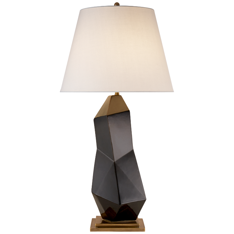 Picture of Bayliss Table Lamp in Black with Linen Shade