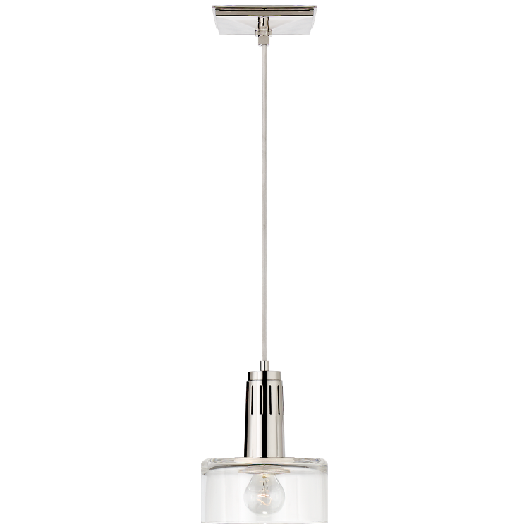 Picture of Iris Single Pendant in Polished Nickel with Clear Glass