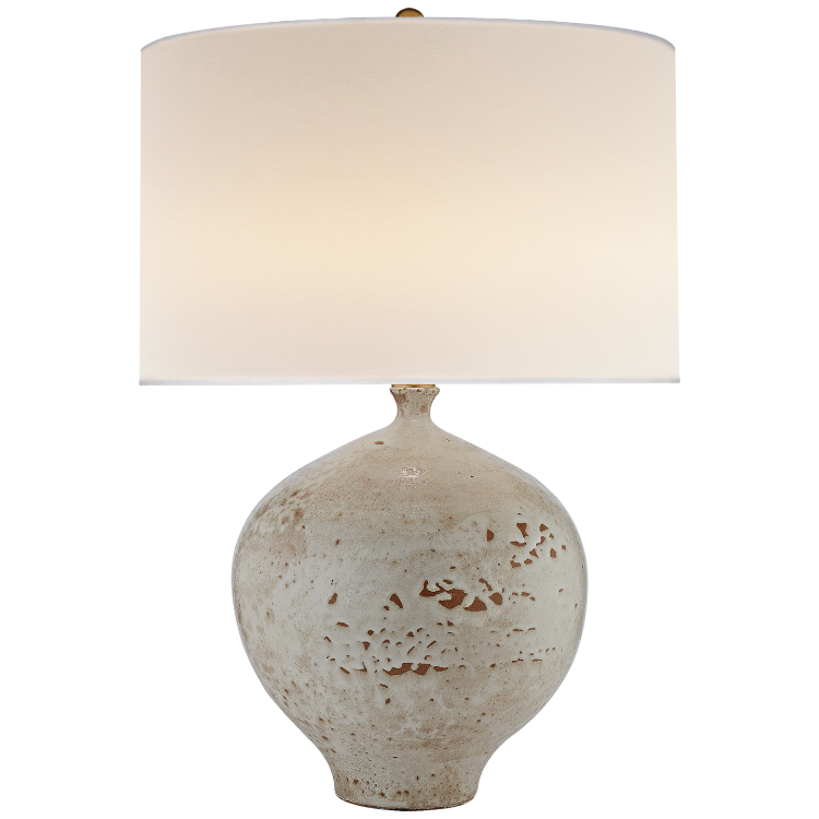 Picture of Gaios Table Lamp in Pharoah White with Linen Shade