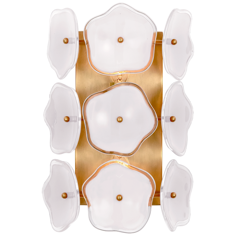 Picture of Leighton Small Sconce in Soft Brass with Cream Tinted Glass