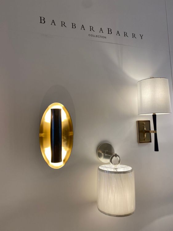 Picture of Refined Rib Sconce in Ebony Resin and Soft Brass with Linen Shade