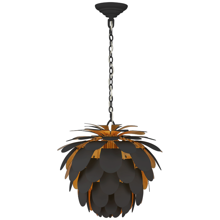 Picture of Cynara Small Chandeliers in Matte Black and Gild