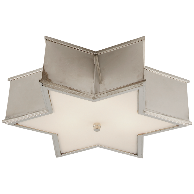Picture of Sophia Large Flush Mounts in Polished Nickel with Frosted Glass