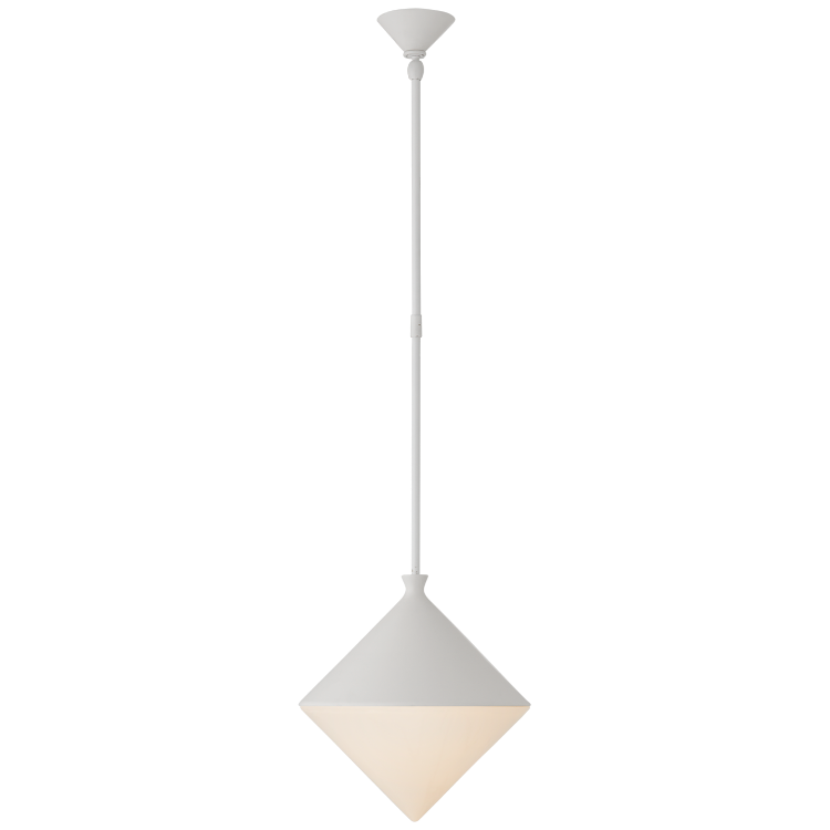 Picture of Sarnen Small Pendant in Matte White with White Glass 