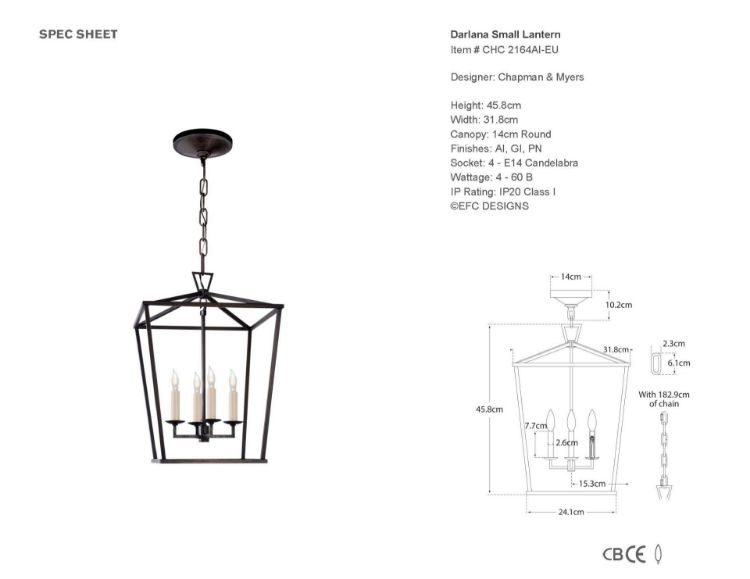 Picture of Darlana Small Lantern in Aged Iron