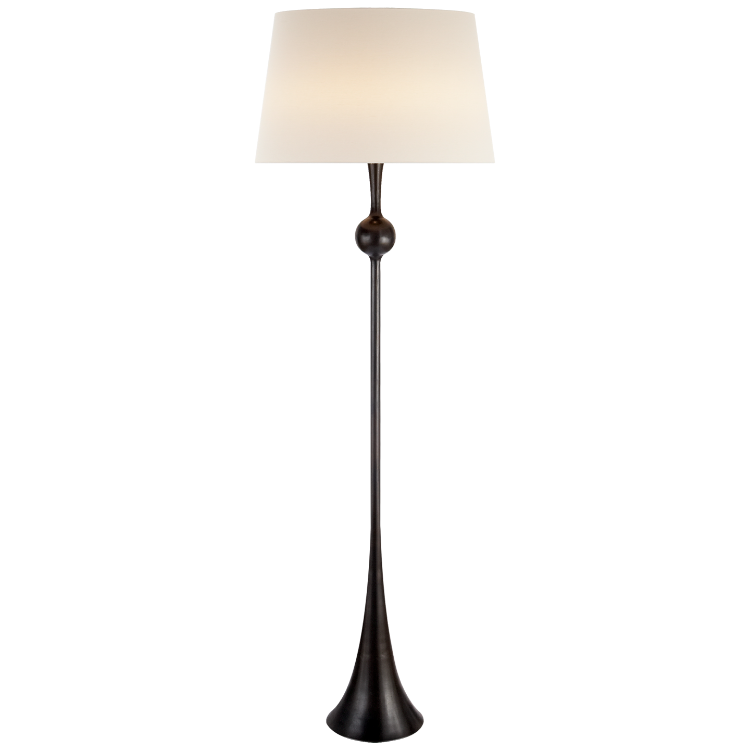 Linen shade on sale floor lamp