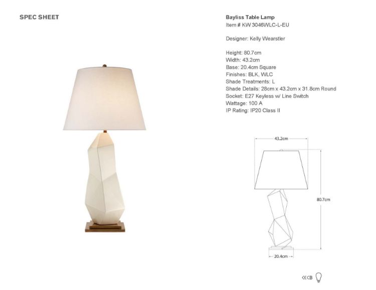 Picture of Bayliss Table Lamp in White Leather Ceramic with Linen Shade
