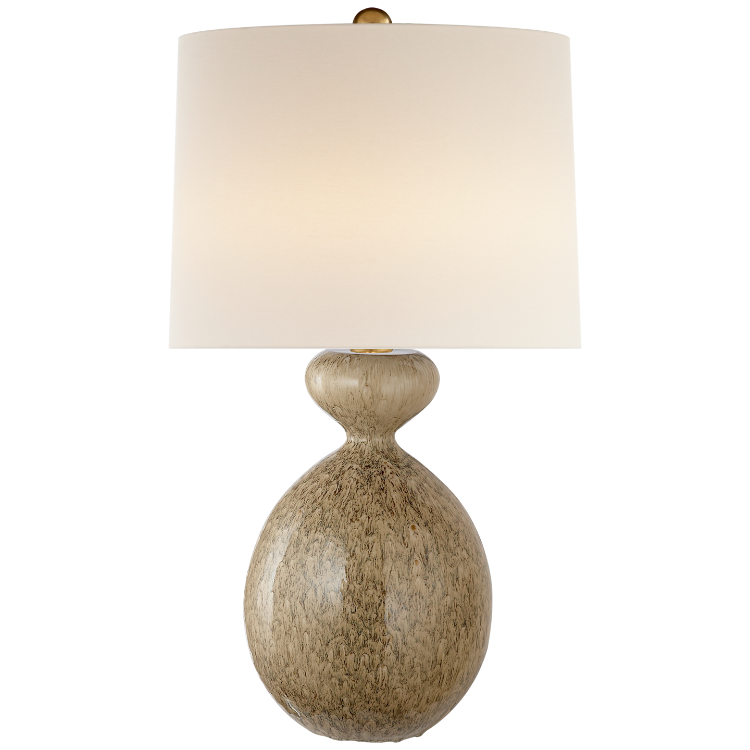Picture of Gannet Table Lamp in Marbled Sienna with Linen Shade
