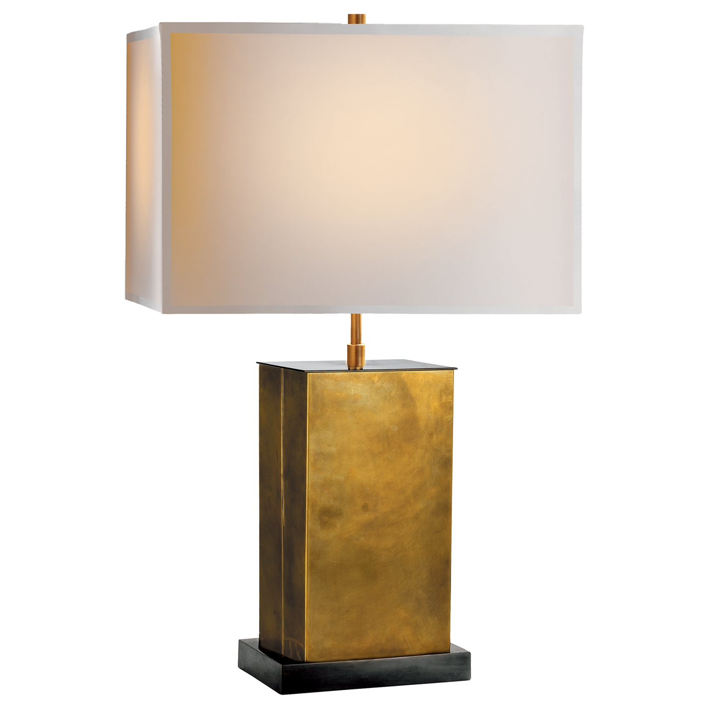 Dixon Small Table Lamp in HandRubbed Antique Brass with Bronze with