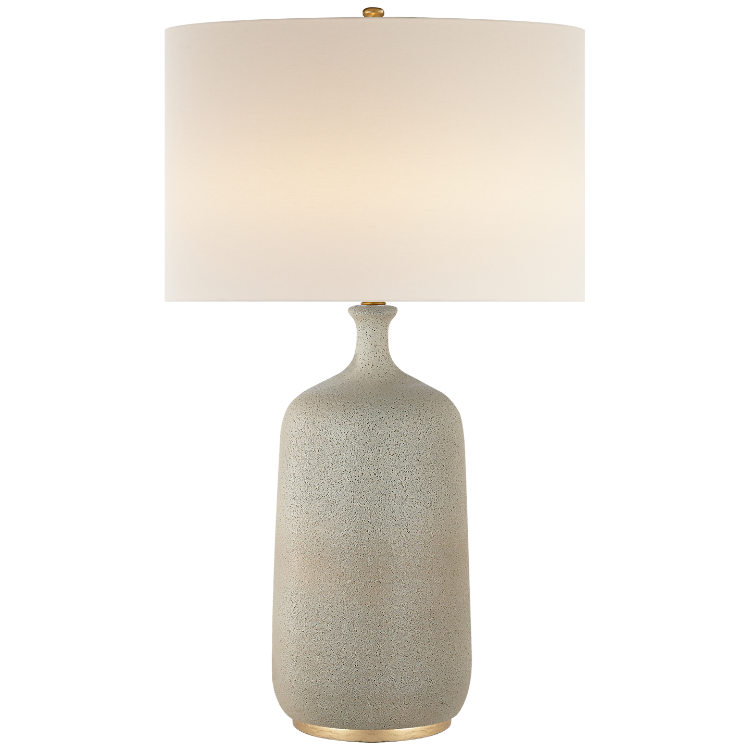Picture of Culloden Table Lamp in Volcanic Ivory with Linen Shade
