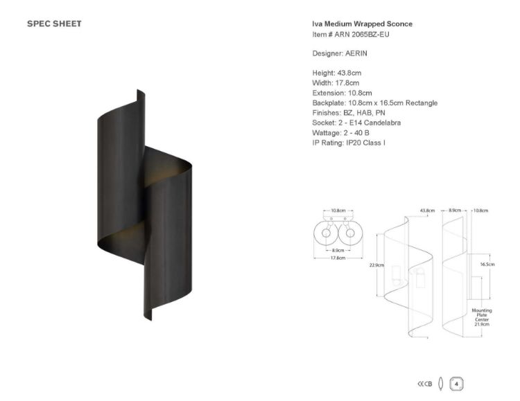 Picture of Iva Medium Wrapped Sconce in Bronze