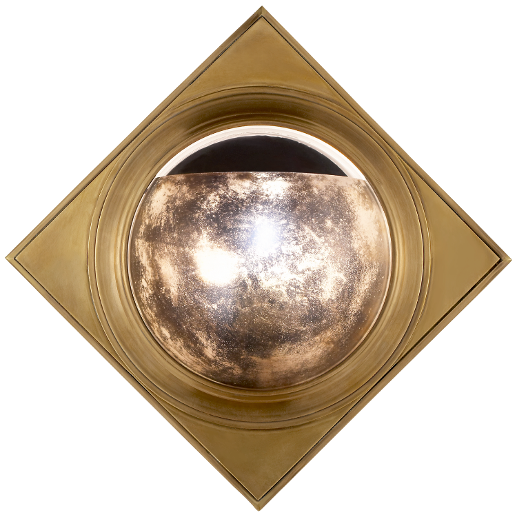 Picture of Venice Sconce in Hand-Rubbed Antique Brass with Antique Mirror