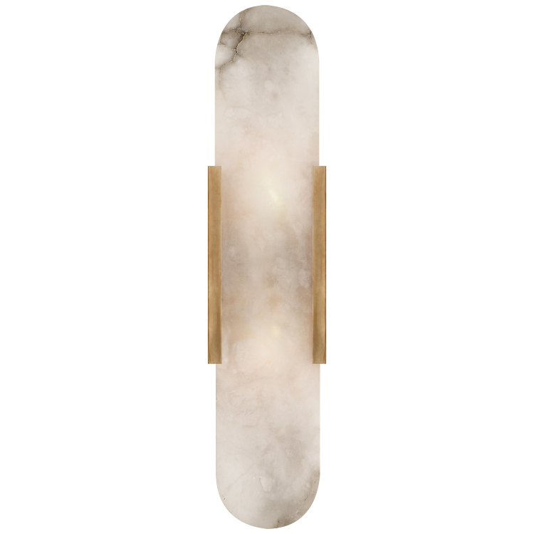 Picture of Melange Elongated Sconce in Antique-Burnished Brass with Alabaster