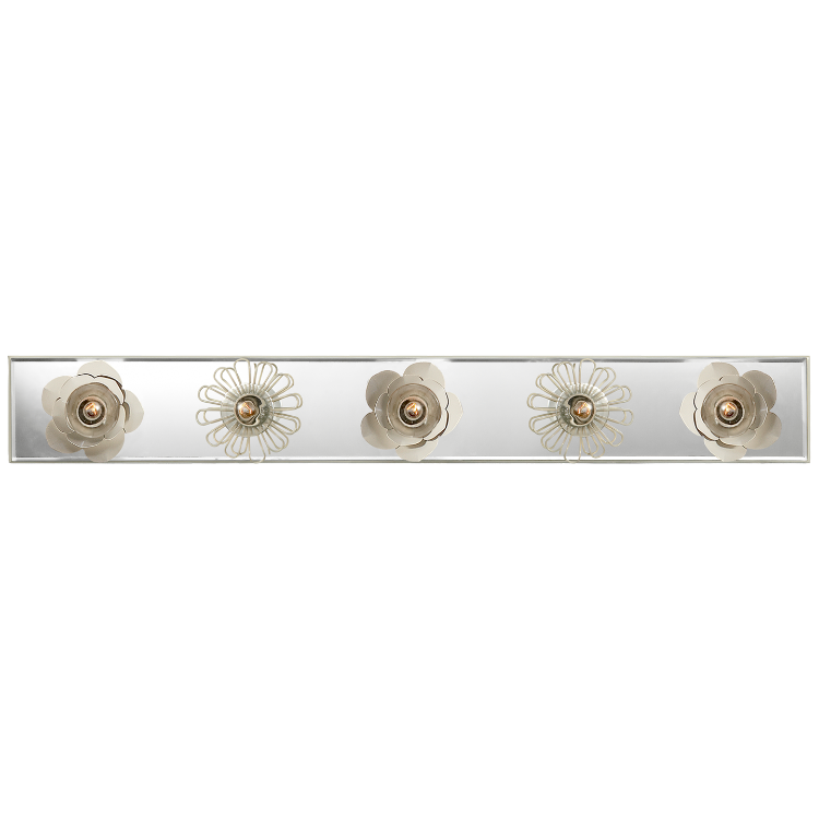 Picture of Kate Spade New York Keaton 30" Floral Vanity Light in Light Cream and Mirror