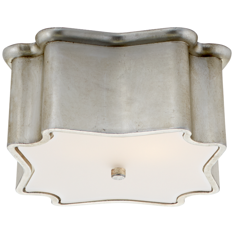 Picture of Bolsena Deco Flush Mount in Burnished Silver Leaf