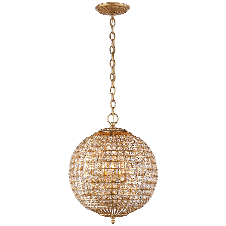 Picture of Renwick Crystal Sphere Pendant in Gilded