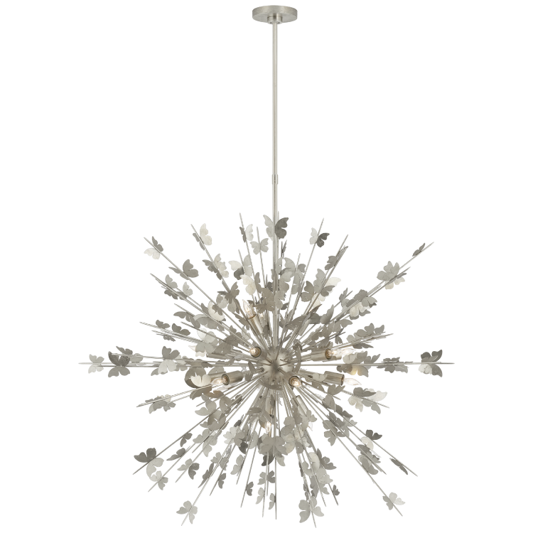 Picture of Farfalle Large Chandelier in Burnished Silver Leaf