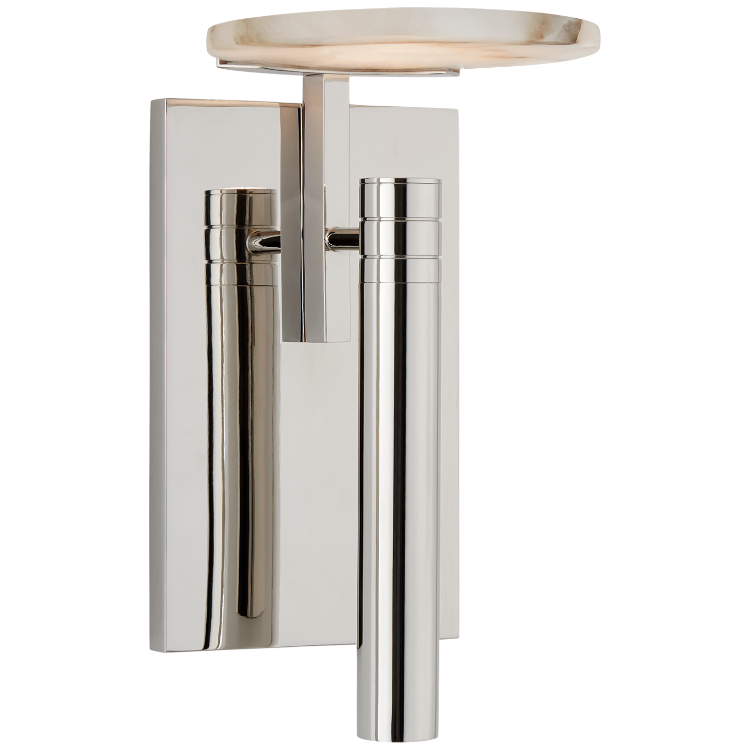 Picture of Melange Floating Disc Sconce in Polished Nickel with Alabaster