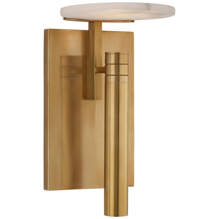 Picture of Melange Floating Disc Sconce in Antique-Burnished Brass with Alabaster