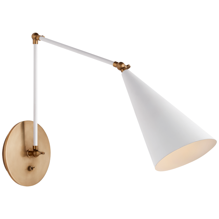 Picture of Clemente Double Arm Library Sconce in White