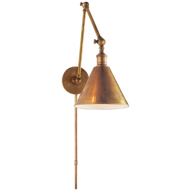 Picture of Double Boston Functional Library Light in Hand-Rubbed Antique Brass