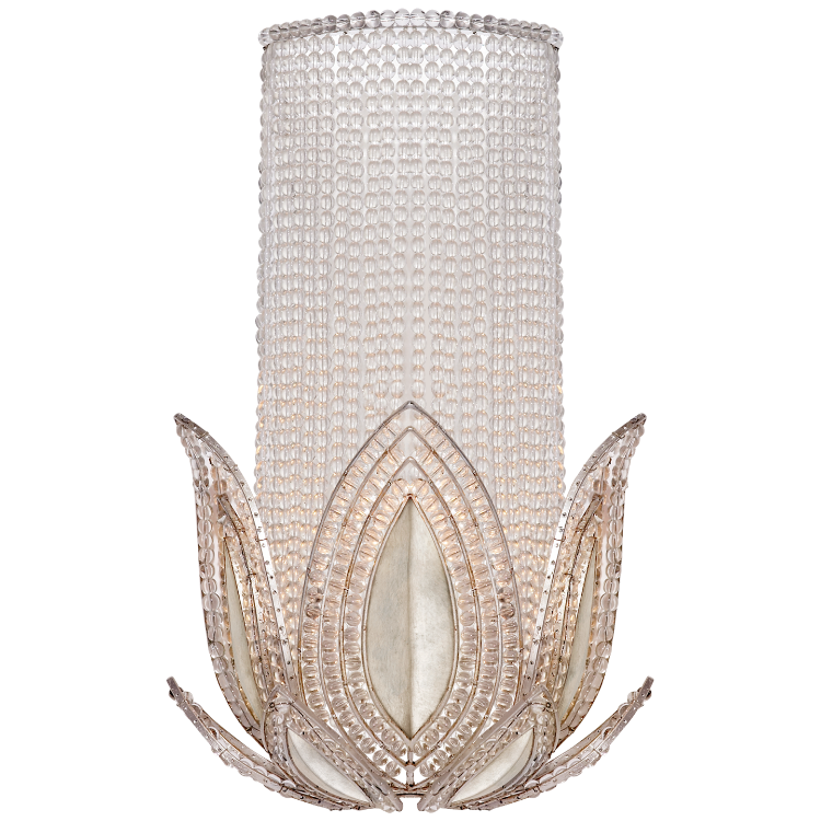 Picture of Rene Wall Sconce in Burnished Silver Leaf with Clear Glass