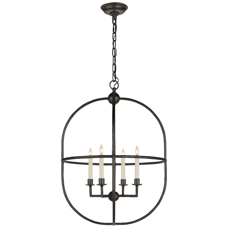 Picture of Desmond Open Oval Lantern in Aged Iron
