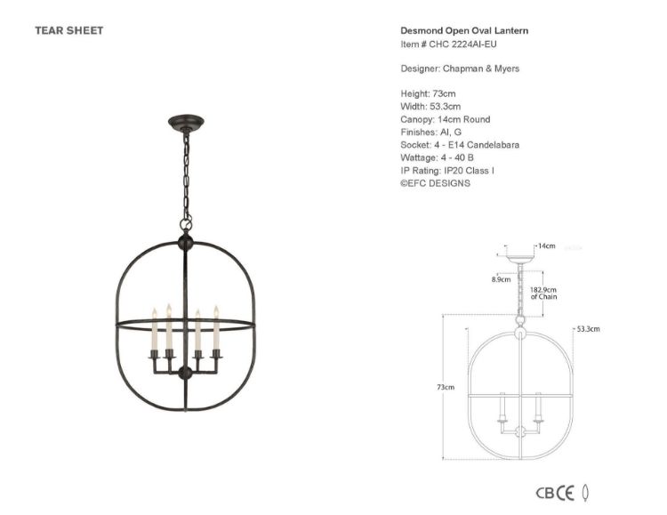 Picture of Desmond Open Oval Lantern in Aged Iron