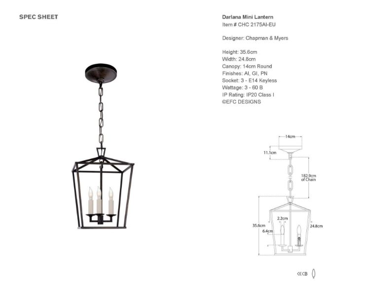 Picture of Darlana Mini Lantern in Aged Iron