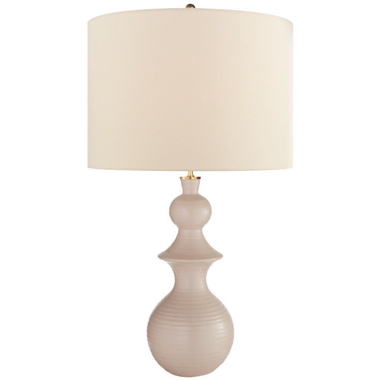 Picture of Saxon Large Table Lamp in Blush with Linen Shade