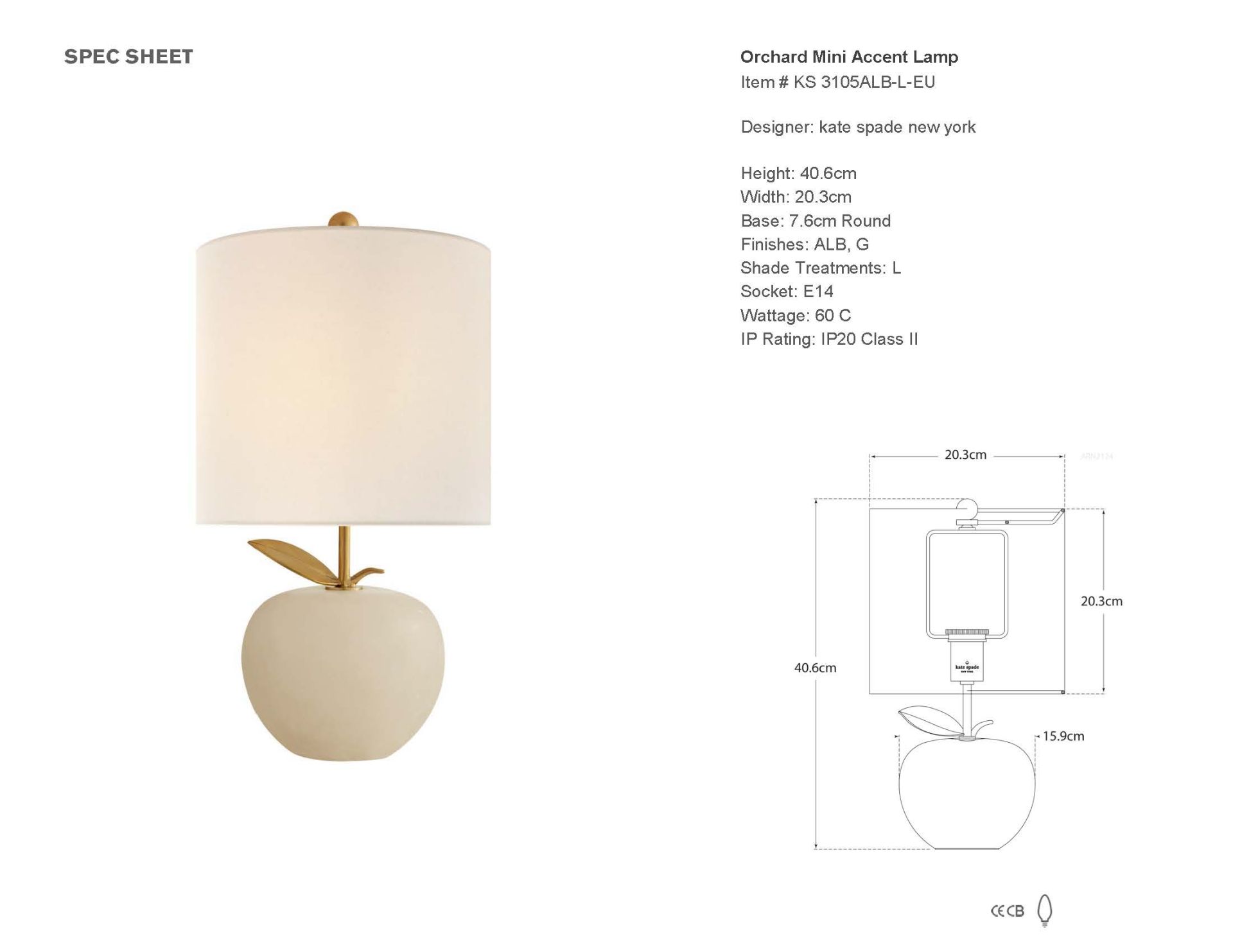 Orchard Mini Accent Lamp in Alabaster with Linen Shade Lumiere