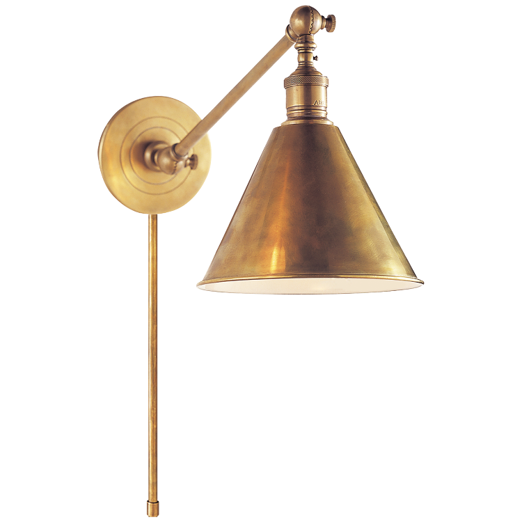 Picture of Boston Functional Single Arm Library Light in Hand-Rubbed Antique Brass