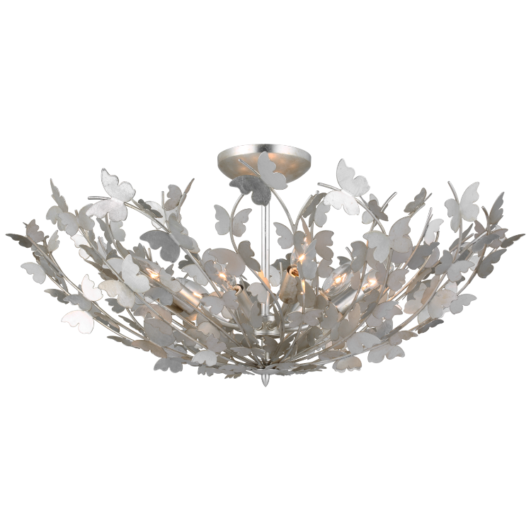 Picture of Farfalle Large Semi-Flush Mount in Burnished Silver Leaf