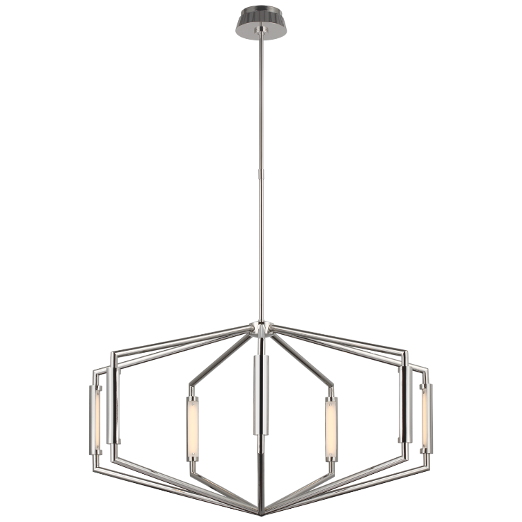 Picture of Appareil 40" Low Profile Chandelier in Polished Nickel