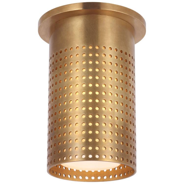 Picture of Precision Short Monopoint Flush Mount in Antique-Burnished Brass with White Glass