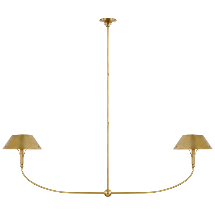 Turlington XL Linear Chandelier in Hand-Rubbed Antique Brass with Hand-Rubbed  Antique Brass Shade - Lumiere