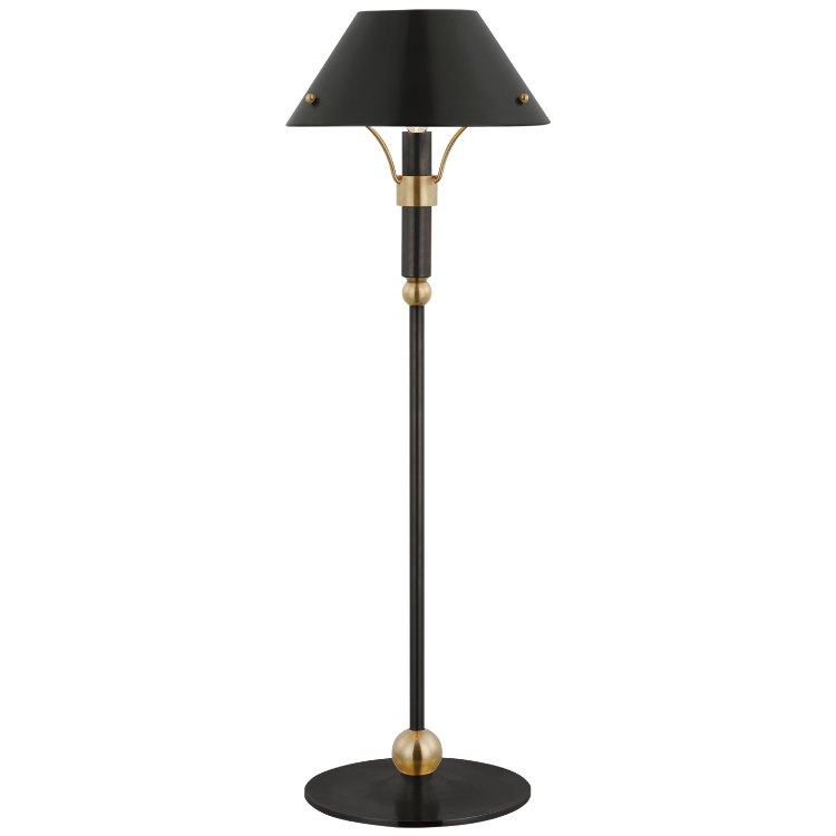 Picture of Turlington Medium Table Lamp in Bronze and Hand-Rubbed Antique Brass with Bronze Shade