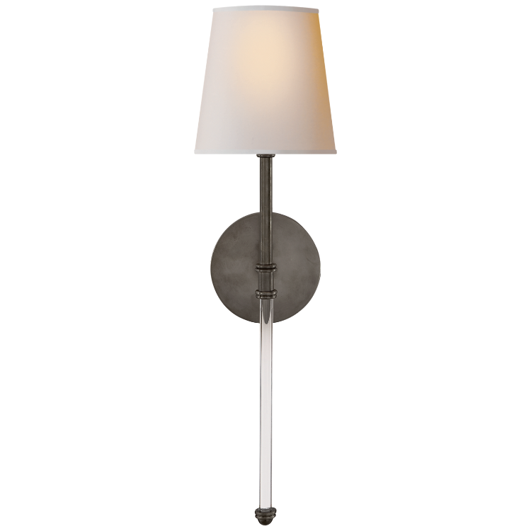 Picture of EX-DISPLAY Camille Long Sconce in Bronze with Natural Paper Shade
