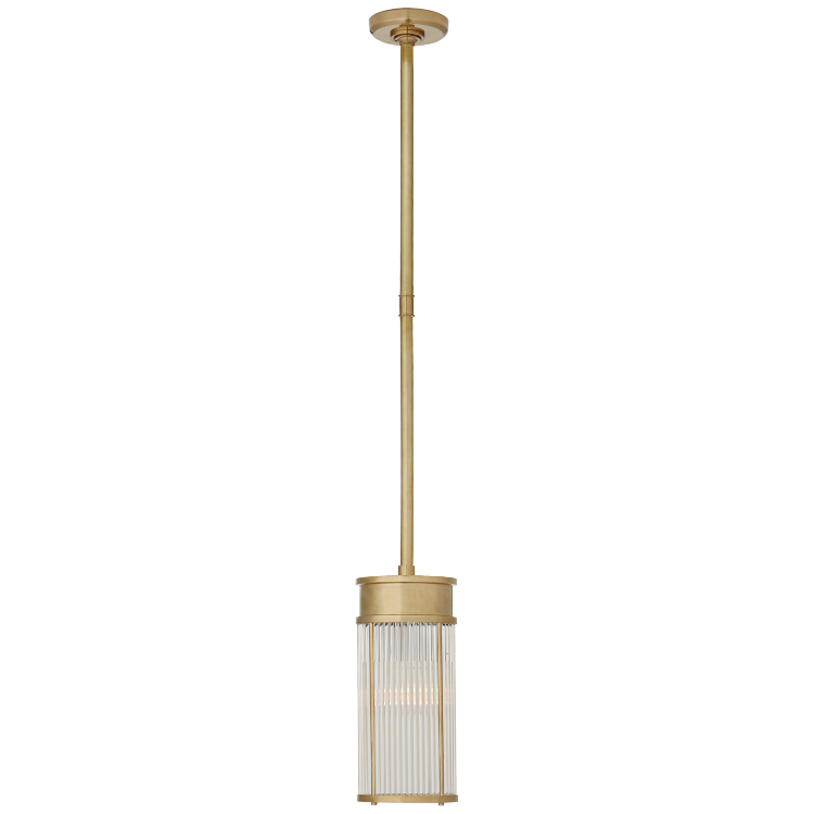 Picture of EX-DISPLAY Allen Small Pendant in Natural Brass and Glass Rods