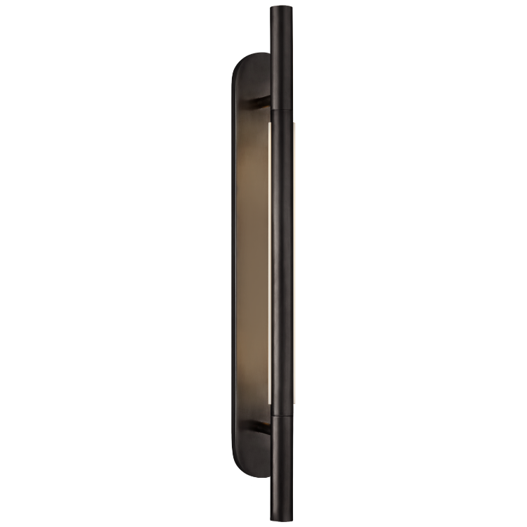 Picture of Rousseau Medium Bracketed Sconce in Bronze with Etched Crystal