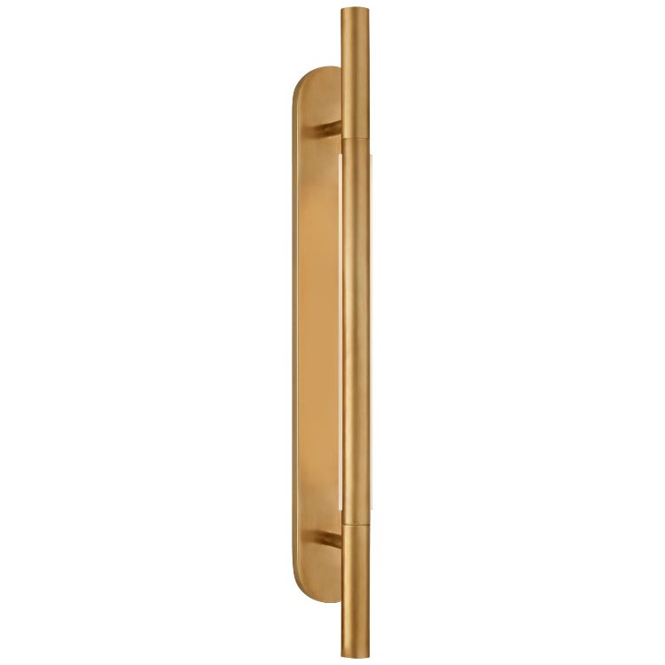 Picture of Rousseau Medium Bracketed Sconce in Antique-Burnished Brass with Etched Crystal