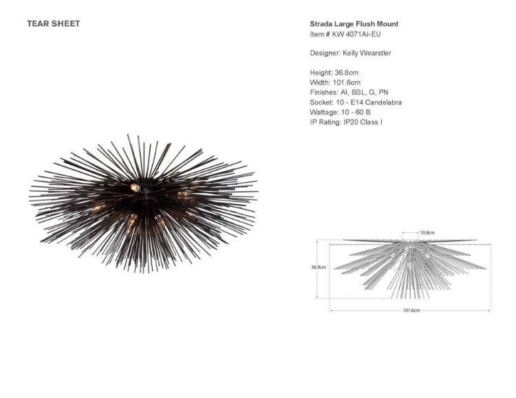 Picture of Strada Large Flush Mount in Aged Iron