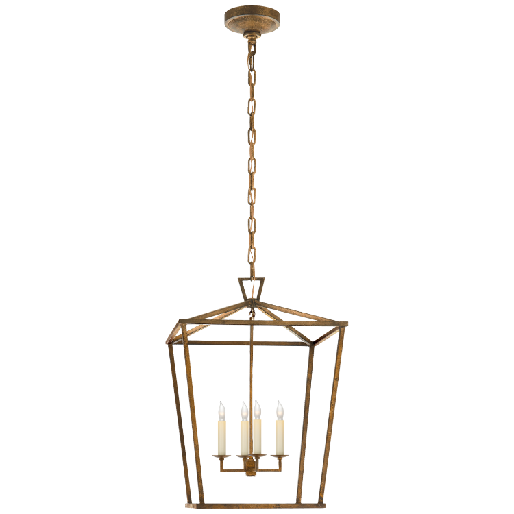 Picture of Darlana Medium Lantern in Gilded Iron