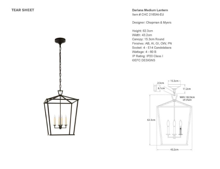 Picture of Darlana Medium Lantern in Aged Iron