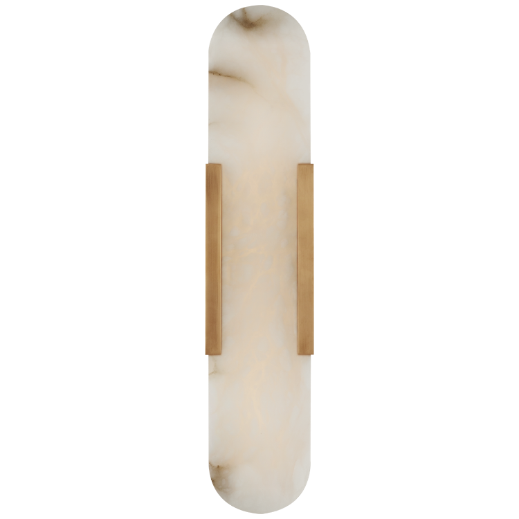 Picture of NEW LED - Melange 20" Elongated Sconce in Antique-Burnished Brass with Alabaster