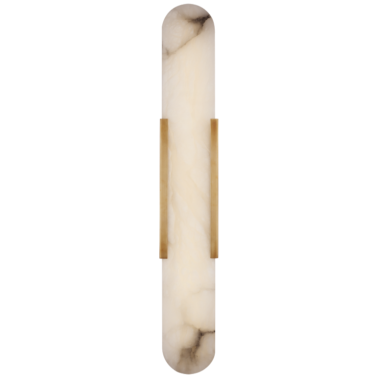Picture of NEW LED - Melange 28" Elongated Sconce in Antique-Burnished Brass with Alabaster