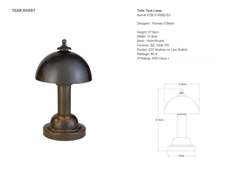 Picture of Totie Task Lamp in Bronze