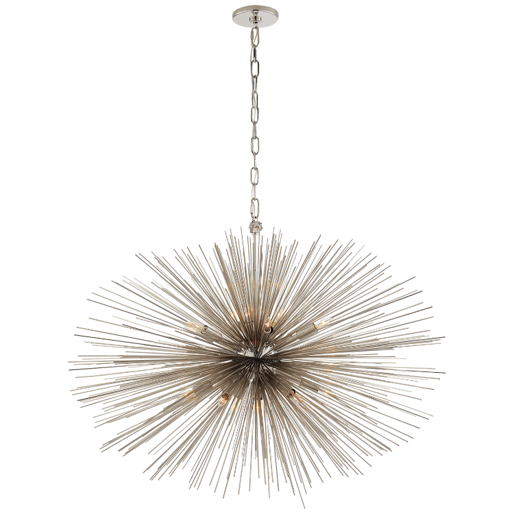 Picture of Strada Medium Oval Chandelier in Polished Nickel