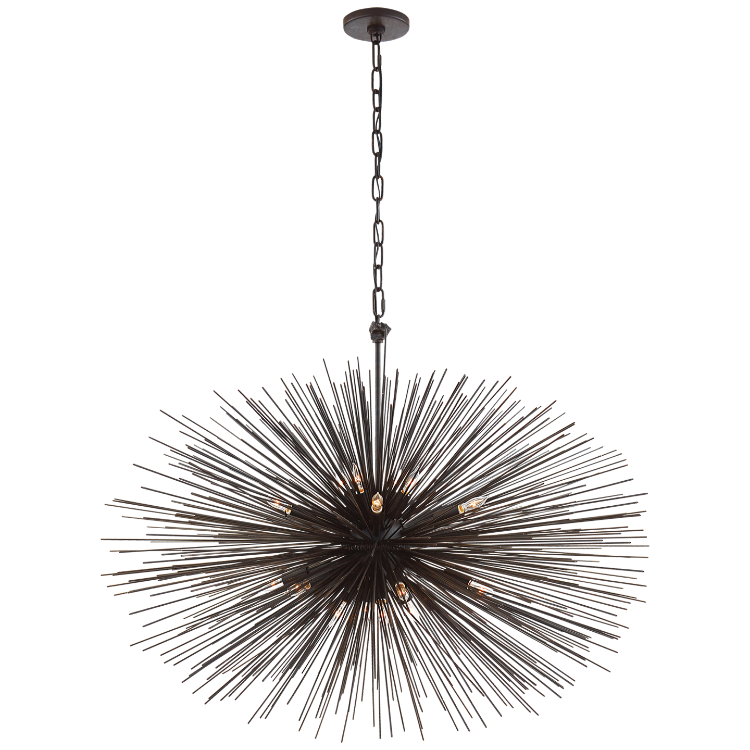 Picture of Strada Medium Oval Chandelier in Aged Iron