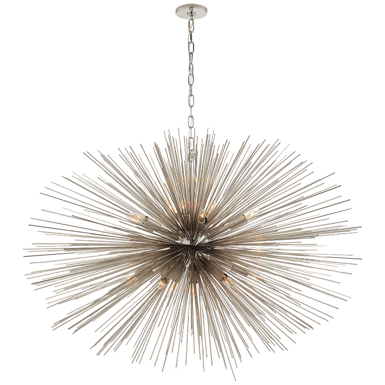 Picture of Strada Large Oval Chandelier in Polished Nickel